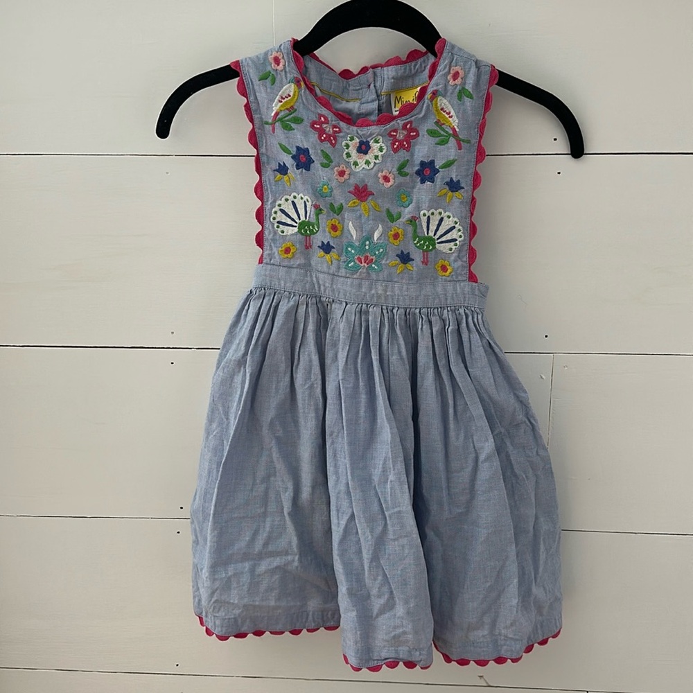 Mini Boden Embroidered Apron dress